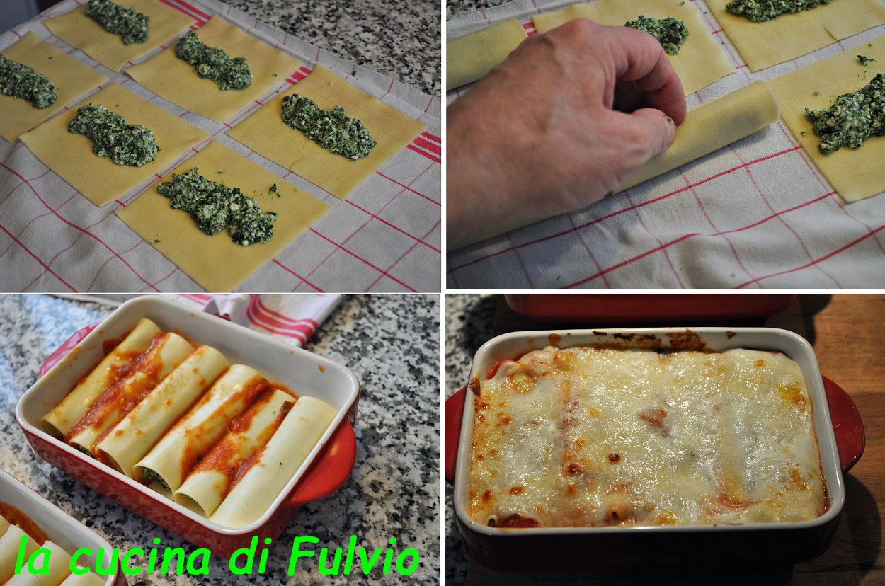 Cannelloni of lean meat