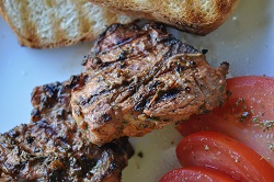 Cutlets of lamb grilled