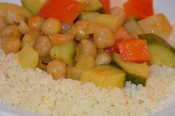 Vegetarian couscous, on vacation