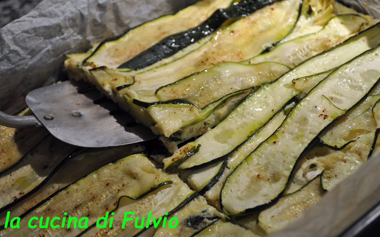 "Light" omelette of artichokes, courgettes and baked potatoes
