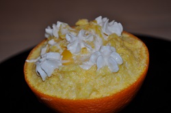 Orangen-Mousse Tasse Orange