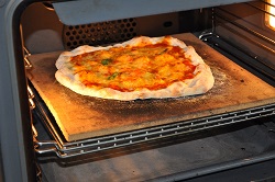 The pizza in the oven!