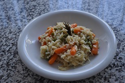 Light risotto with vegetables