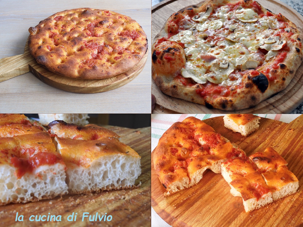 Pizzas, trays and focaccias, only one dough for each use